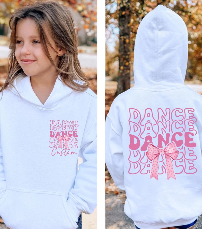 Personalized Dance Pink Bow Ballerina Dance Team Gift Custom Name
