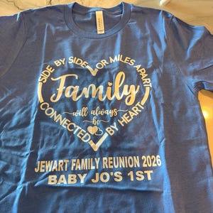 The shirts were great quality and matched the description perfectly. I needed them expedited for our family reunion and actually received them the next day! Customer service was excellent. The shirts completely met my expectations! Will order again!