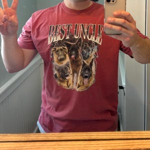 We are so happy with our custom shirt! The seller worked with us to tweak and perfect the design before printing it and it is perfect. Highly recommend!!