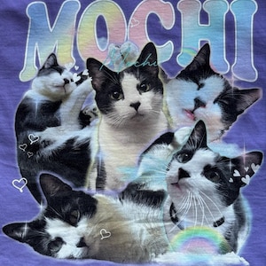 I love Comfort Color shirts and once I saw this design, I knew I had to get one of my cat Mochi. I got my shirt in the color Violet. It goes very will with the color pattern of my cat. I’m thinking of getting another one in Light Green as well! Communication was great! Shipping was faster than expected. I was super excited to get this shirt and it turned out beautifully!The placement is so cute! I love it so much, I’m excited to wear it and show off my cat.