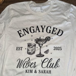 Quick shipping! Such a soft shirt! Great quality! Can’t wait to give to my best friend & her fiancé !