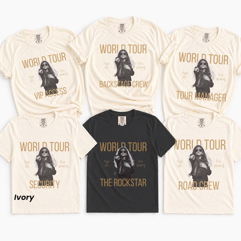 Personalized Rock & Roll Birthday Photo - Vintage Birthday Tour Matching Gift