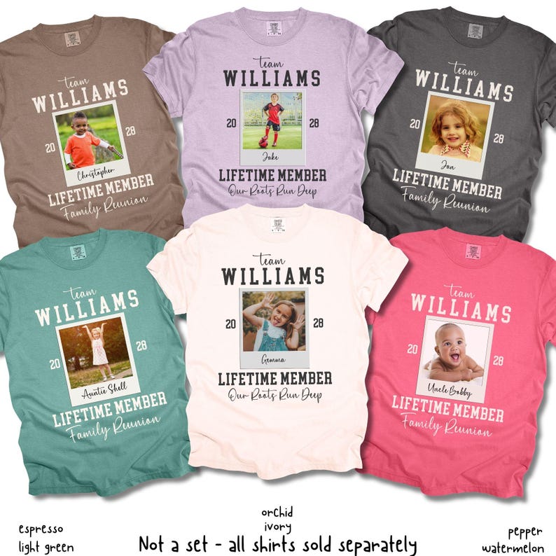 Custom Photo Family Reunion - Matching Vacation - Personalized Group Family Reunion