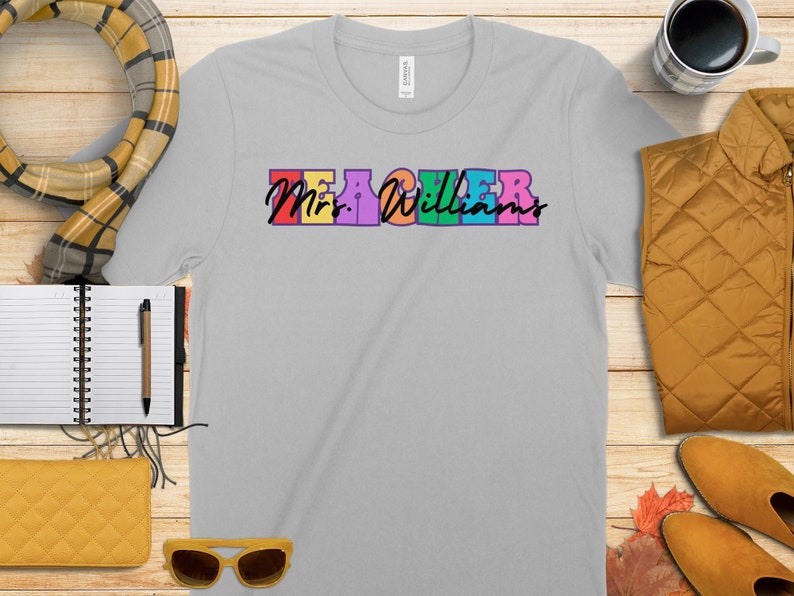 Personalized Colorful Teacher Appreciation - Retro Educator Gift