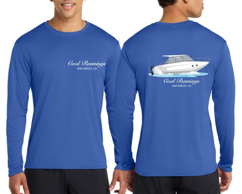 Custom Moisture Wicking Fishing Boat Long Sleeve Group