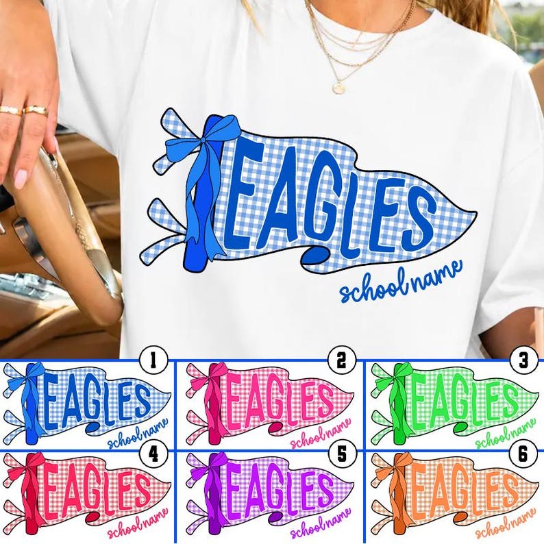 Personalized School Mascot Spirit - Custom Pennant & Varsity Letters - Back to School Gift