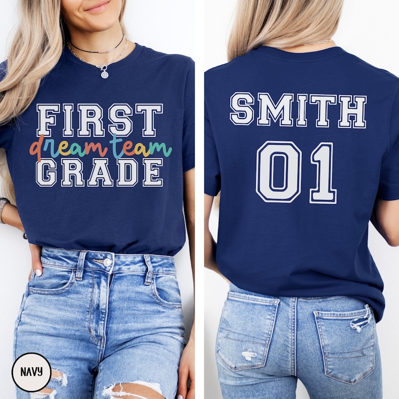 Personalized First Grade Dream Team - Custom Teacher Squad Back to School Gift