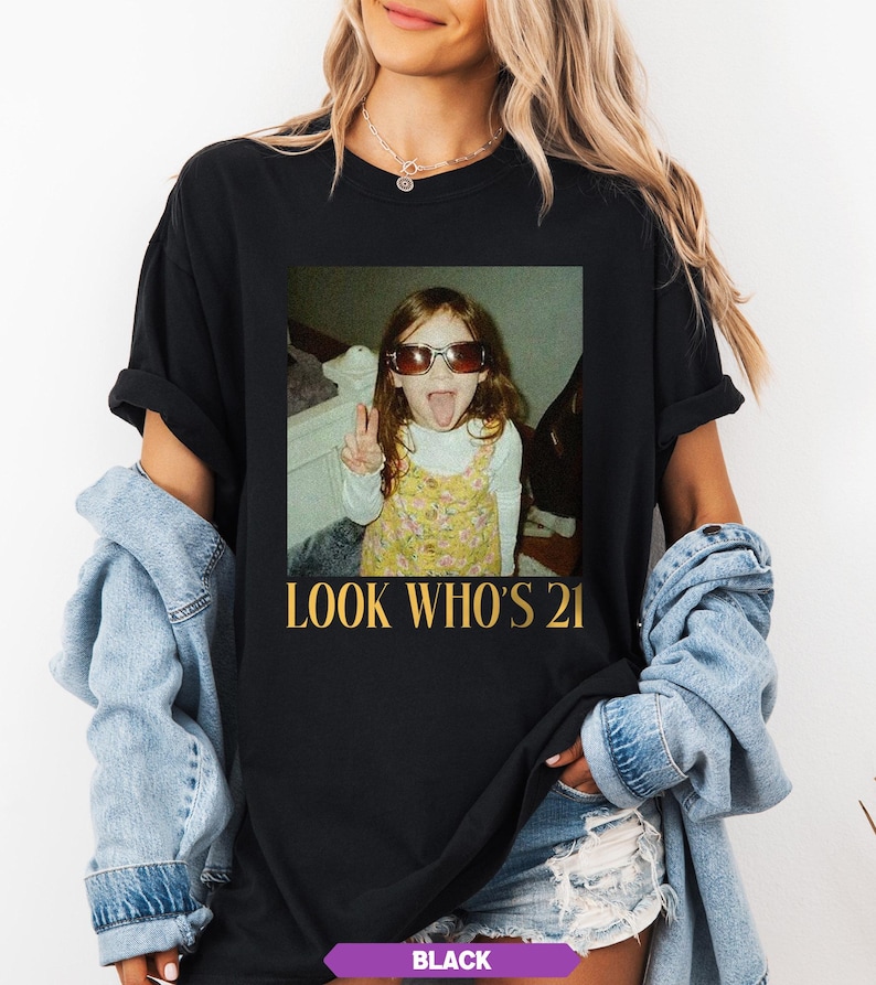 Look Who's 21 Birthday Gift Funny Retro Throwback Photo Personalized 21st Birthday