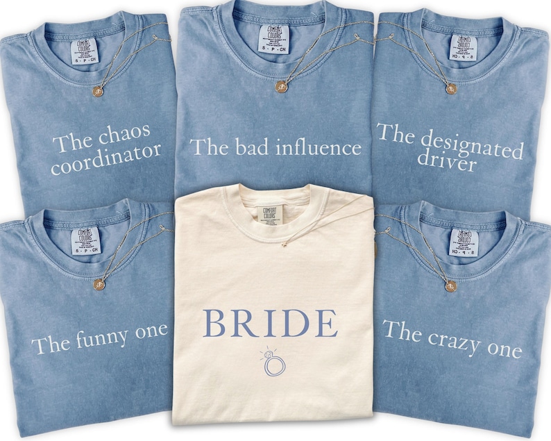 Custom Bridesmaid Bachelorette Party Top - Funny Group Roles Bridal Shower Apparel