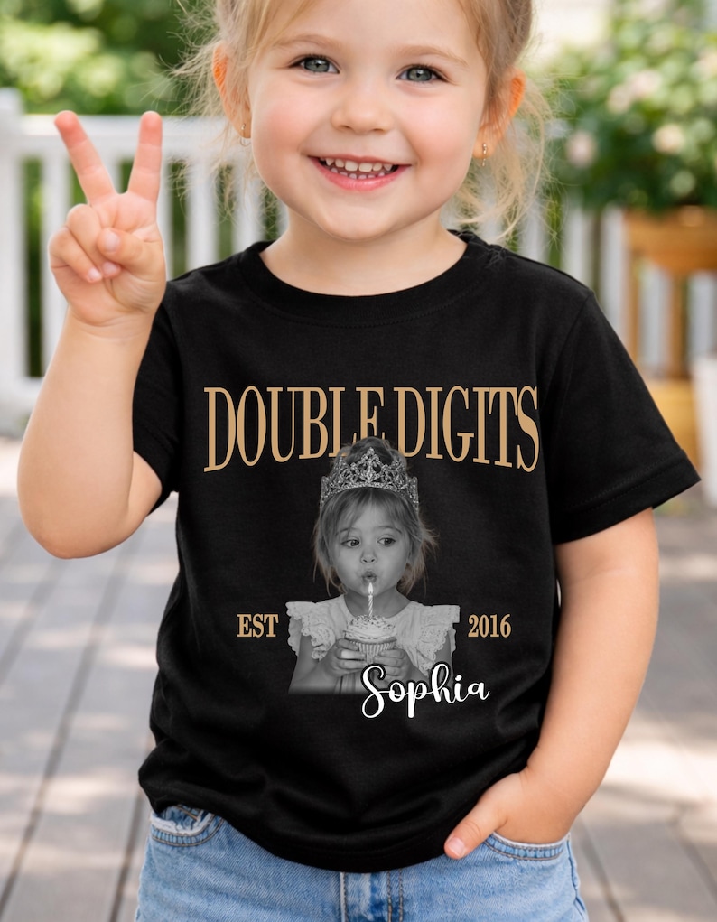 Personalized Double Digits 10th Birthday Photo - Girls Milestone Celebration Gift