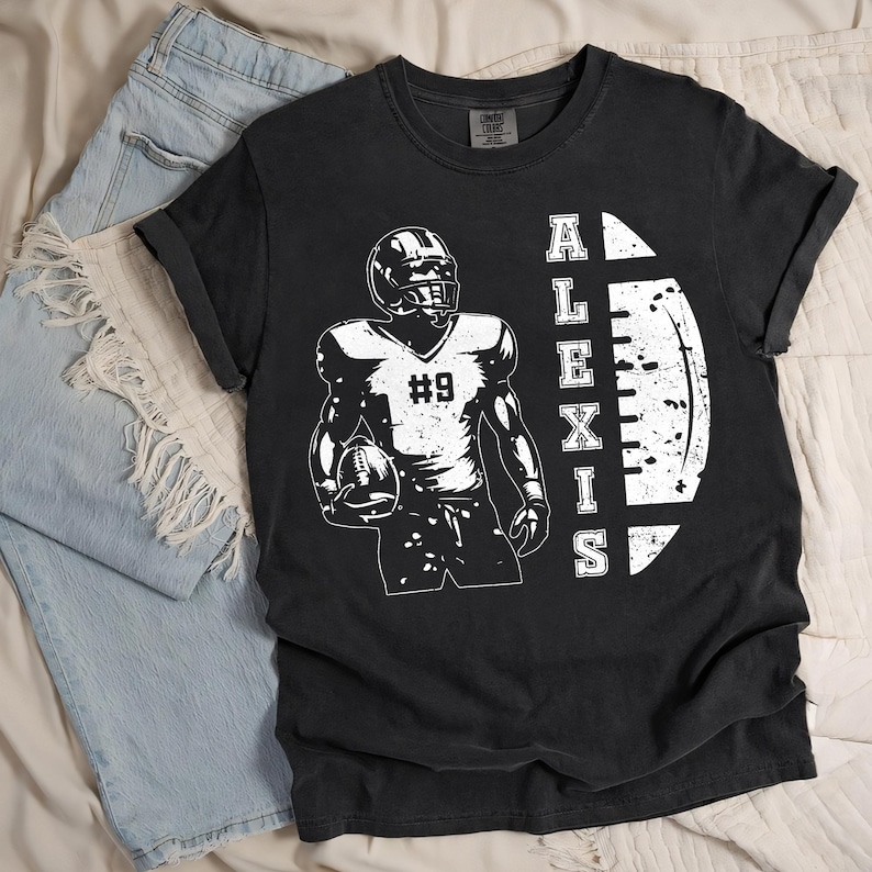 Custom Football Player - Personalized Name & Number Team Spirit Game Day