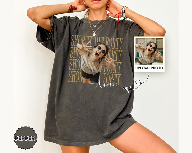 Personalized Short Funny Photo Custom Name Repeated Text Design Gift