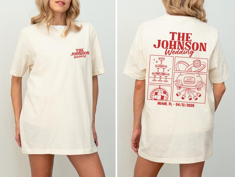 Custom Wedding Retro Miami Wedding Celebration Bridal Party Gift