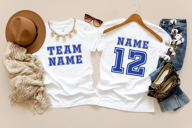 Custom Sports Team Name - Personalized Sports Family Number - Your Team Name - Customized Text